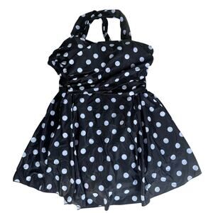 Cocopear Black & White Polka Dot Swimdress - Size L